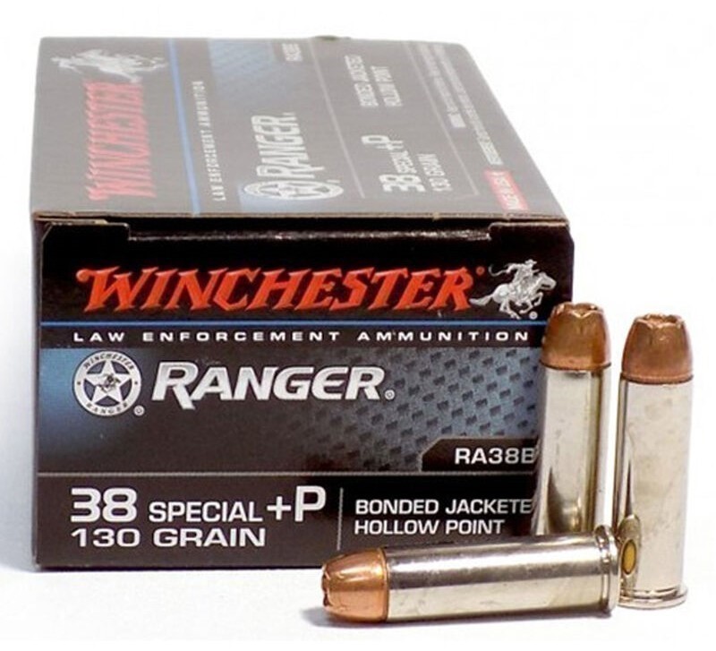 100rds Winchester Ranger LE Bonded RA38B .38 Special 38 JHP HP self defense-img-1