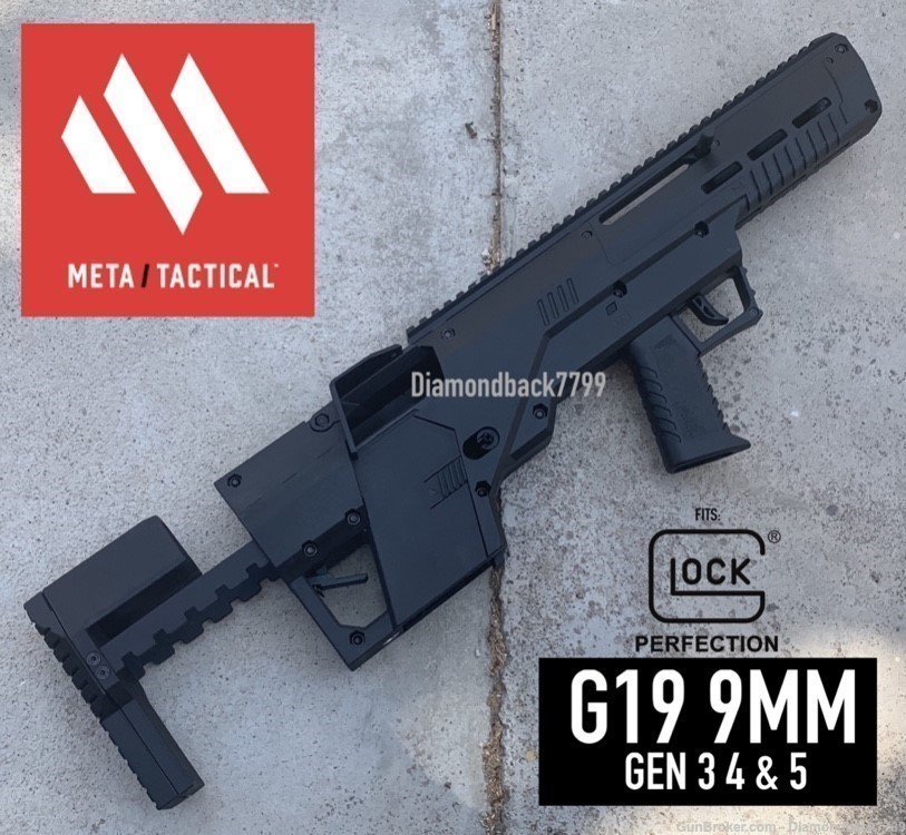 META TACTICAL APEX Carbine Conversion Kit BLACK for GLOCK 19 Gen 3 4 &5-img-0