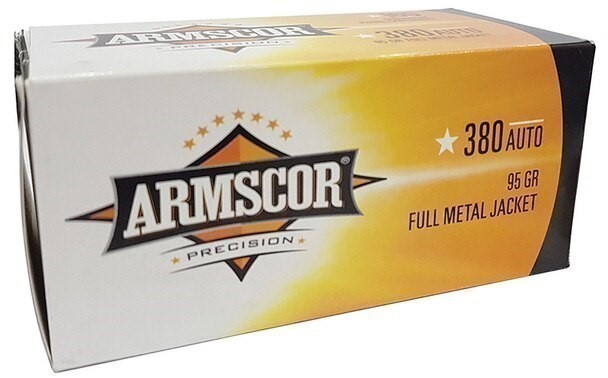 100rds Armscor .380 ACP 95gr FMJ Target 380 Auto 9x17 + FAST SHIPPING-img-1