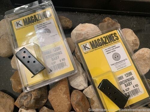 3Pack Magazine USAMade Triple K fits Baby Browning25ACP 6 Round Blue.25 Mag-img-1