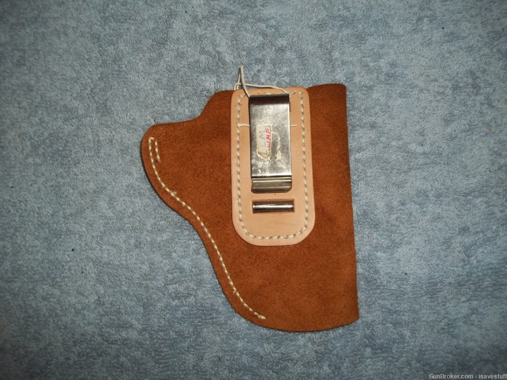 Smith Wesson 10 13 15 19 64 65 66 NOS Hume R/H IWB Suede / Leather Holster-img-2