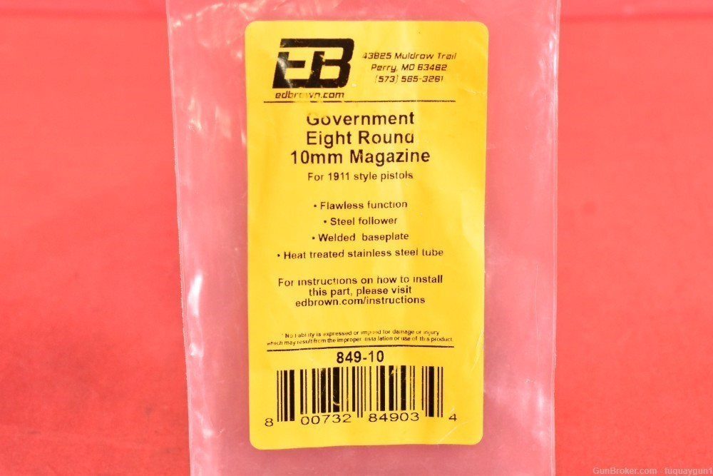 Ed Brown 10mm 8rd 1911 Magazine 849-10 1911 Clip M1911 Stainless Steel Mag-img-7