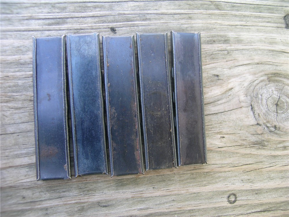 Mauser 98 Stripper Clips 3pc Blued Steel Lot of 5-img-1