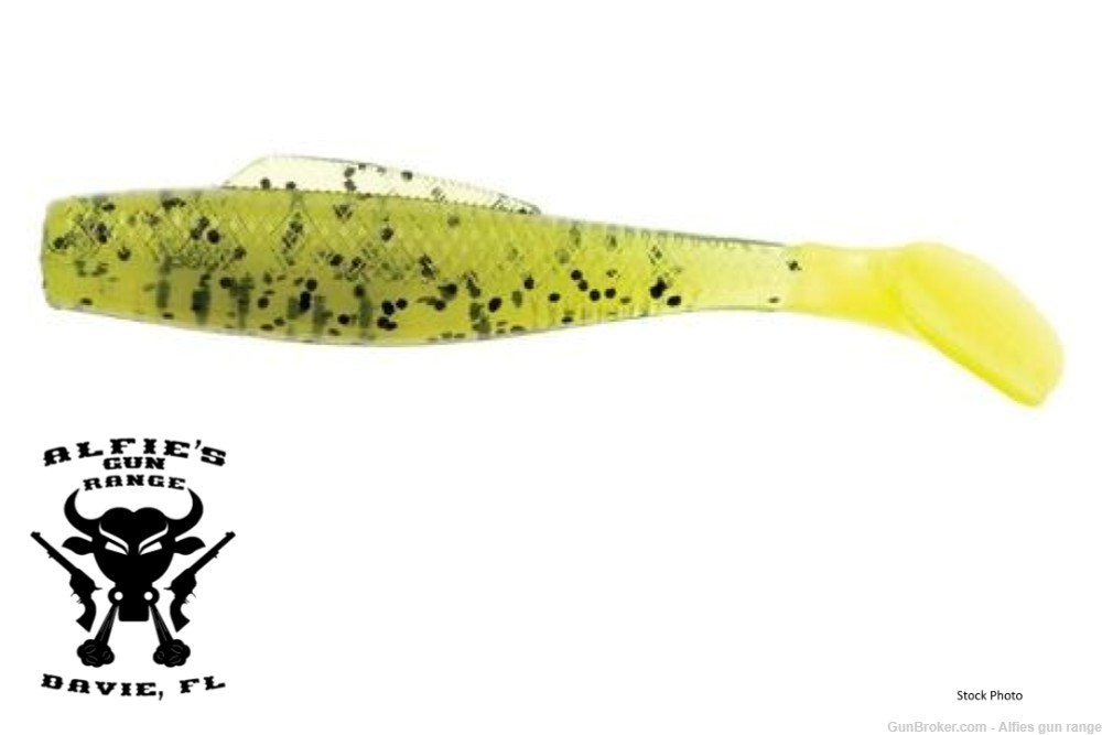 Z-MAN MinnowZ 3 inch Paddle Tail Swimbait Watermelon Chartreuse Tail 6 pack-img-0