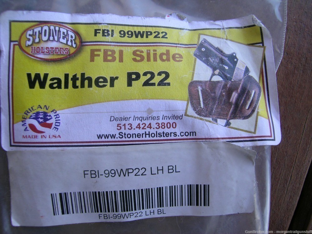 Stoner FBI Belt Slide Concealed Carry Holster Walther P22 LH New-img-4
