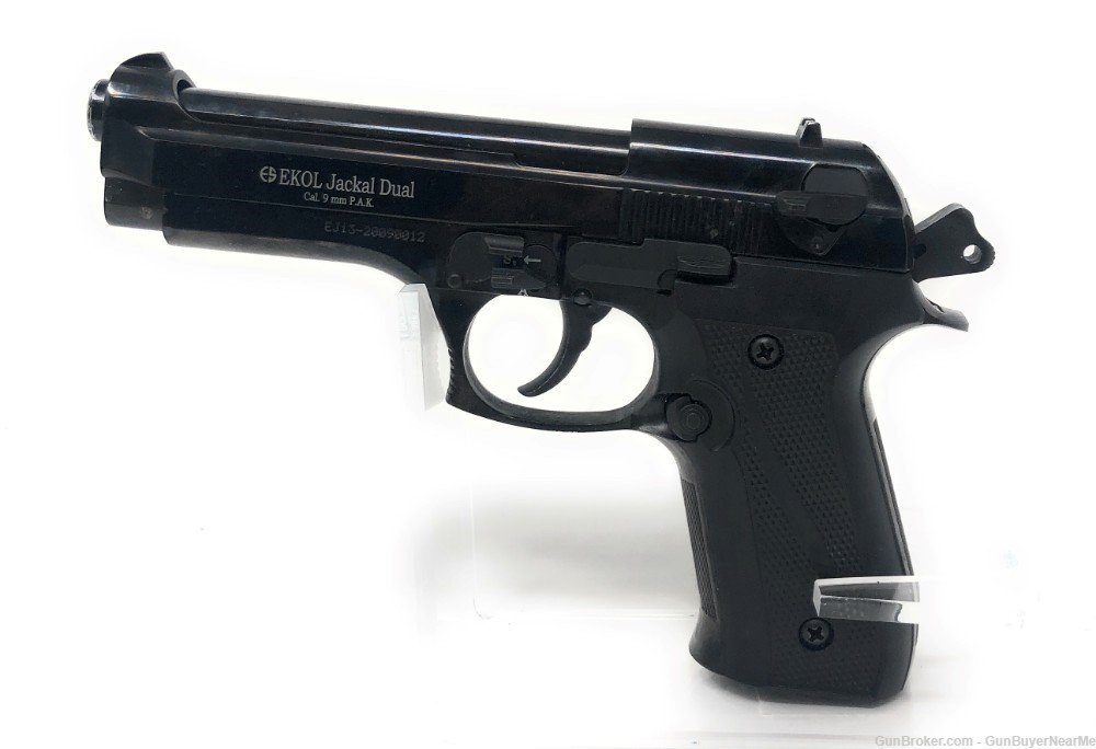 Ekol Jackal Dual Cal. 9mm P.A.K Blank Gun - Black Finish-img-2