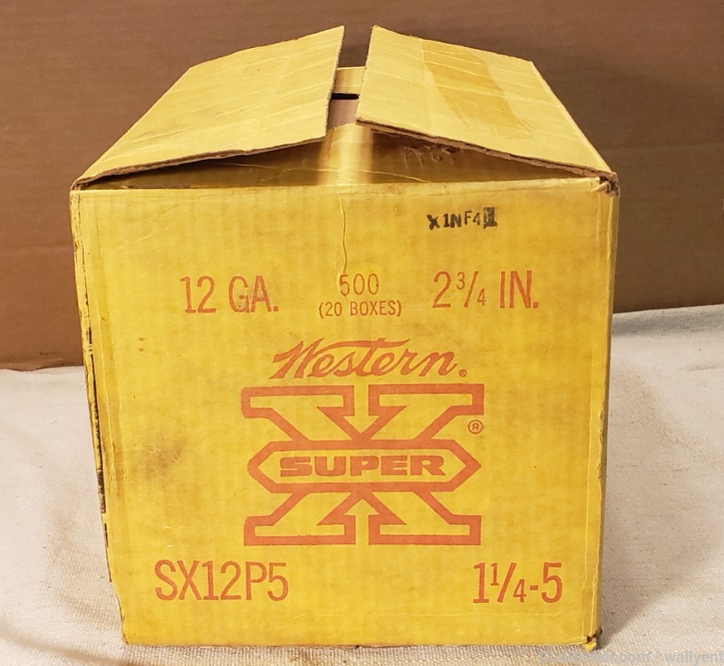 Western Super X Shotgun Shell Factory Box case Winchester Olin SX12P5 rare-img-3