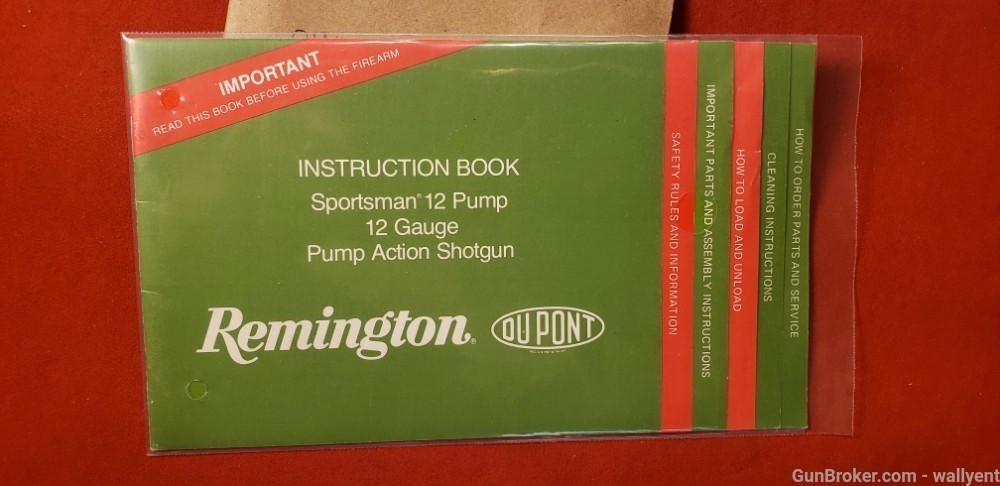 Remington Sportsman 12 Pump Shotgun Factory Original Owners Manual    -img-1