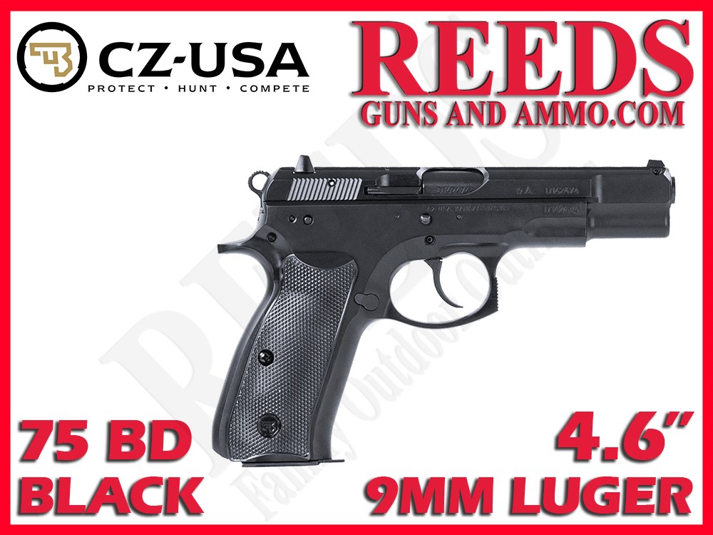 CZ 75 BD Black 9mm 4.6in 2-16Rd Mags 91130-img-0