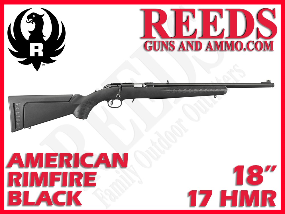 Ruger American Rimfire Rifle Black 17 HMR 18in 8312-img-0