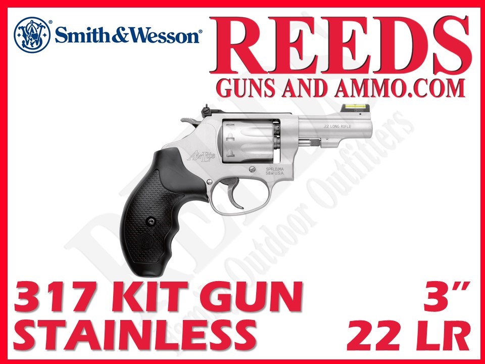 Smith & Wesson 317 Kit Gun Stainless 22 LR 3in 8 Shot 160221-img-0
