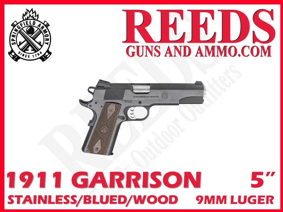 Springfield Armory 1911 Garrison Blued 9mm 5in 1-9Rd Mag PX9419-img-0