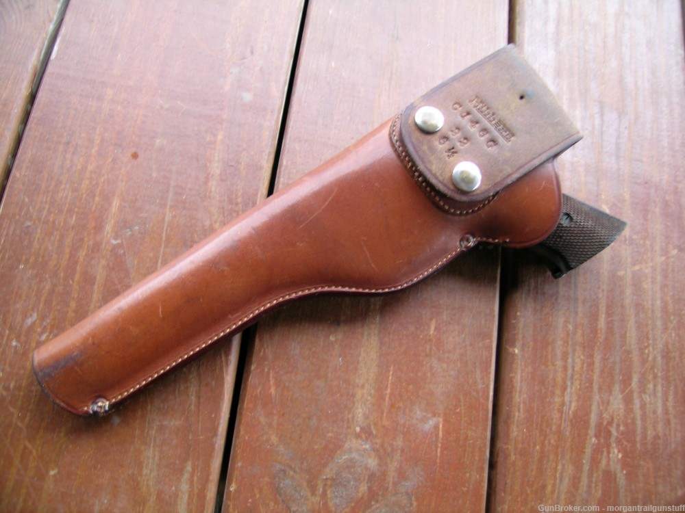 Vintage Hibbard Leather Holster 6-3/4" High Standard B HB HD-M -img-4