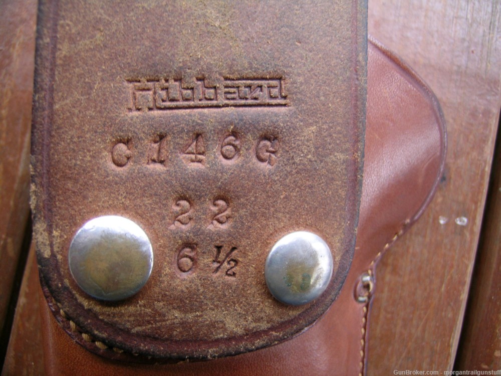 Vintage Hibbard Leather Holster 6-3/4" High Standard B HB HD-M -img-6
