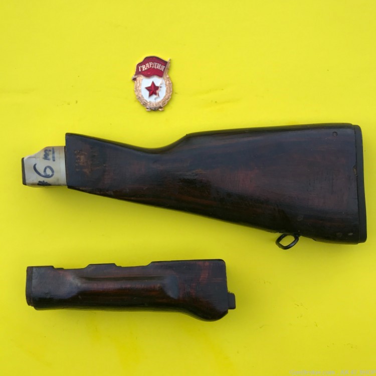 AUTHENTIC Russian AKM Fixed Stock Set Laminated Wood #6m AK47 AK74-img-0