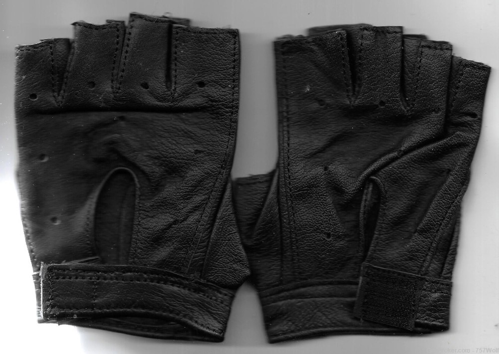 Viking Leathercraft NEW Top Grade XX-Small Black Leather Shooting Gloves-img-1
