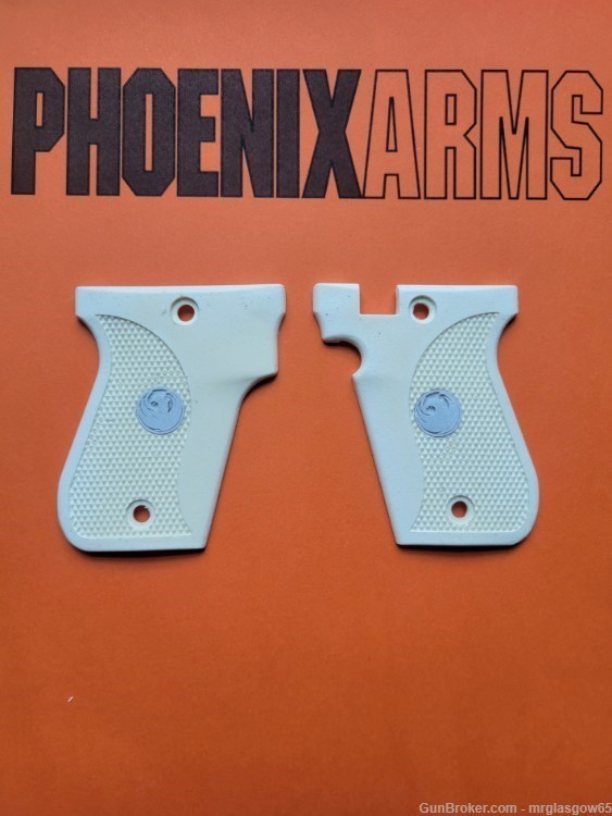 Phoenix Arms HP22A, HP25A, HP22, HP25, 22LR 25ACP Black Grips with Medallio-img-1
