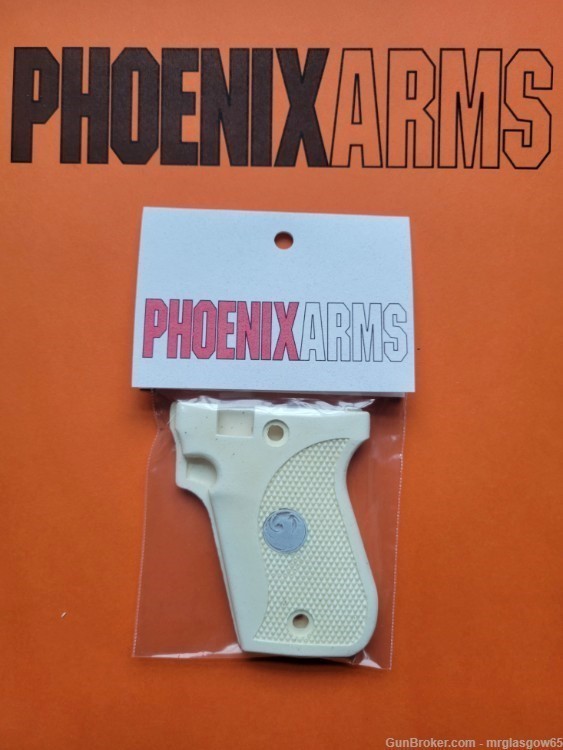 Phoenix Arms HP22A, HP25A, HP22, HP25, 22LR 25ACP Black Grips with Medallio-img-0