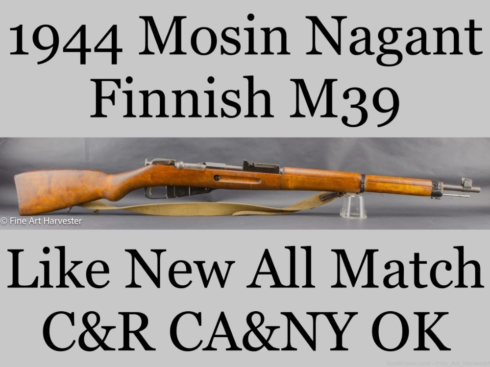 M39 Mosin Nagant Finnish Mosin M39 1944 WW2 Excellent Finnish Russian Match-img-0