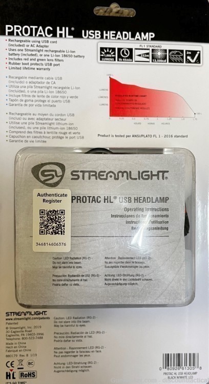 Streamlight 61305 ProTac HL USB Headlamp 1000/400/65 Lumens LED Aluminum Bl-img-5