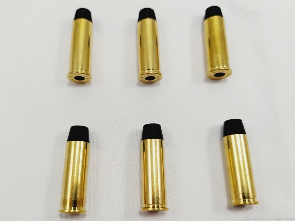 44 Magnum Brass Snap caps / Dummy Training Rounds - Set of 6 - Black-img-2