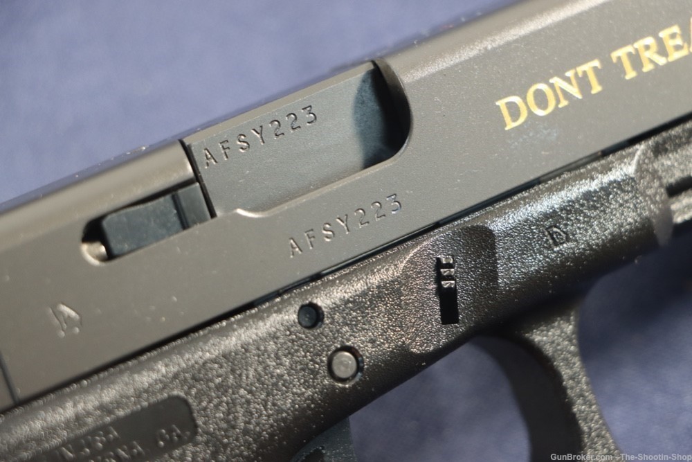 Glock Model G17 GEN3 Pistol 9MM 17RD 17 GEN 3 GADSDEN Engraved Dont Tread-img-13