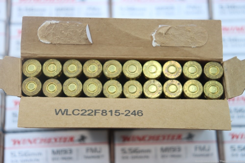 Winchester 5.56MM Rifle Ammunition 1000RD Ammo Case 55GR FMJ LAKE CITY M193-img-4