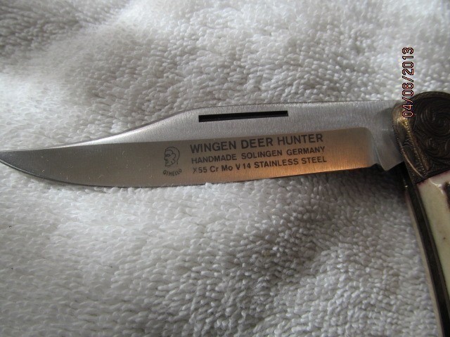 Wingen Deer Hunter Stag Lockback Knife-img-1