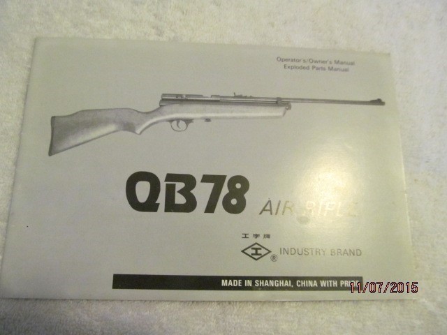 Industry Brand QB-78 Pellet Rifle Manual-img-0