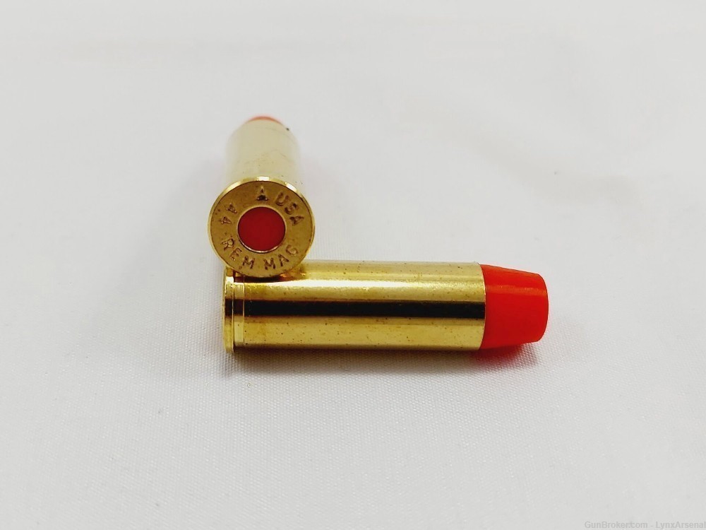 44 Magnum Brass Snap caps / Dummy Training Rounds - Set of 6 - Red-img-1