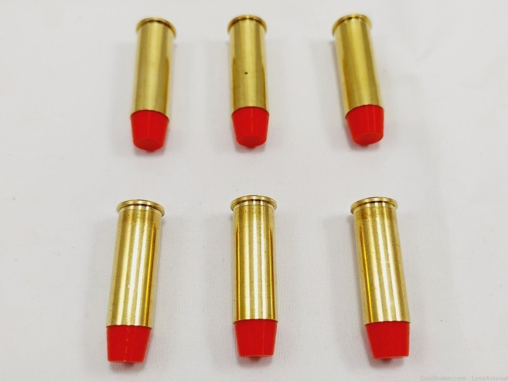 44 Magnum Brass Snap caps / Dummy Training Rounds - Set of 6 - Red-img-4