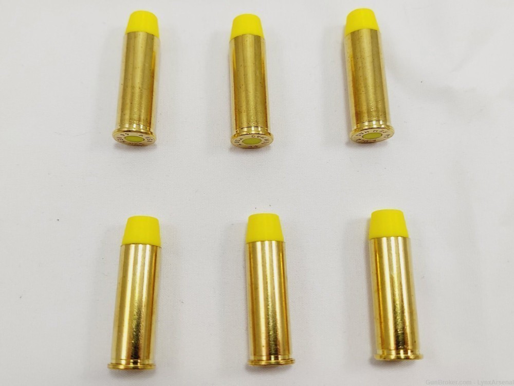 44 Magnum Brass Snap caps / Dummy Training Rounds - Set of 6 - Yellow-img-2
