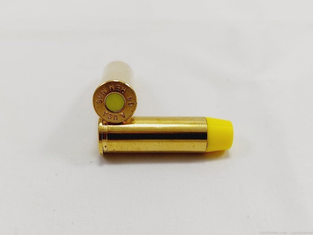 44 Magnum Brass Snap caps / Dummy Training Rounds - Set of 6 - Yellow-img-1