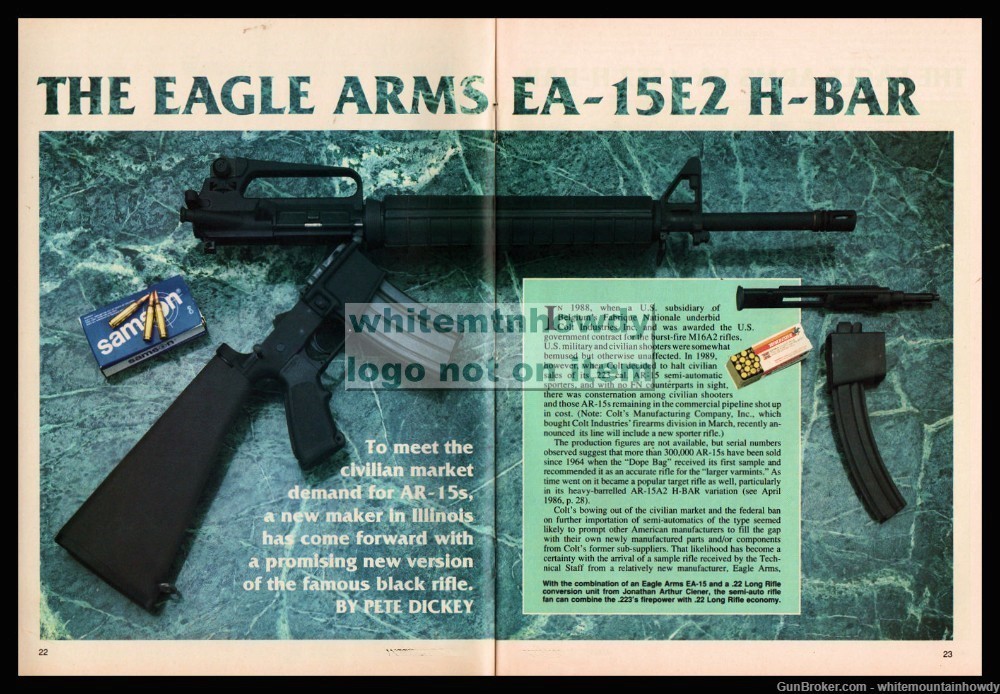 1990 EAGLE ARMS EA-15E2 H-BAR Rifle  7-page Article-img-0