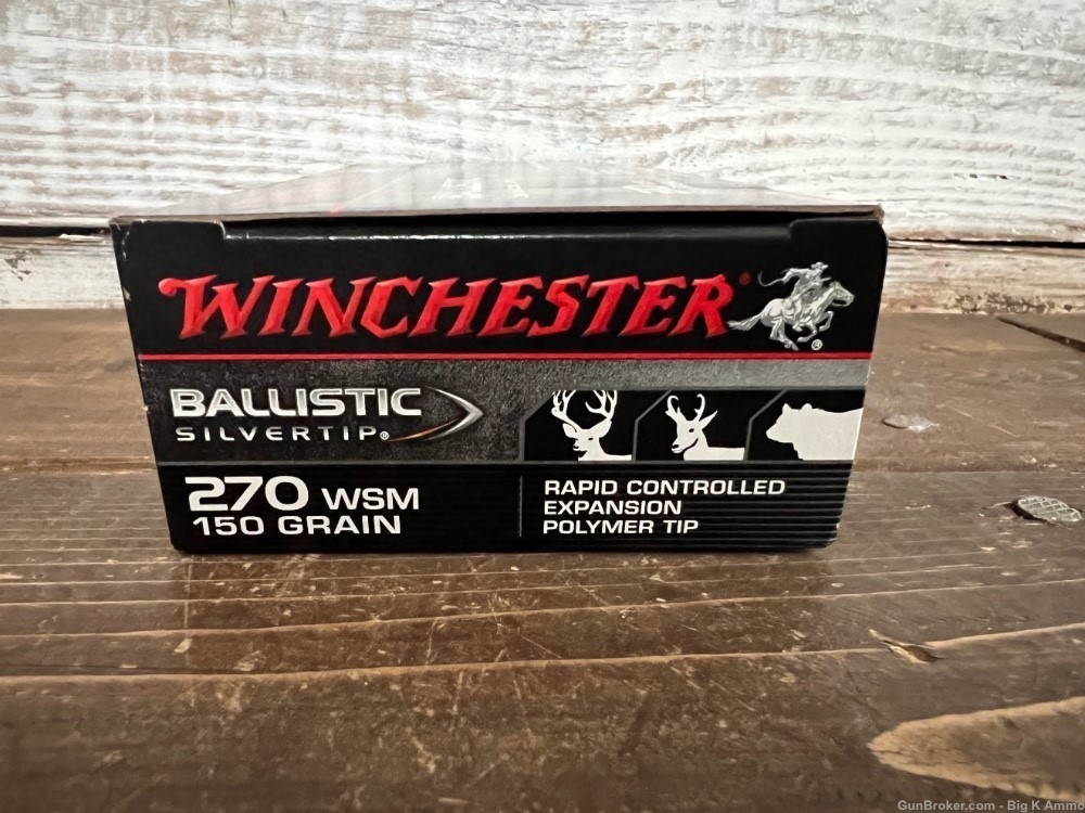 270 WSM .270 Winchester Short Mag Silvertip 20 Rds Fast SHIP No CC FEES -img-1