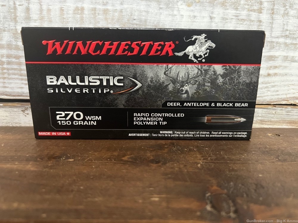 270 WSM .270 Winchester Short Mag Silvertip 20 Rds Fast SHIP No CC FEES -img-0