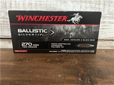 270 WSM .270 Winchester Short Mag Silvertip 20 Rds Fast SHIP No CC FEES 