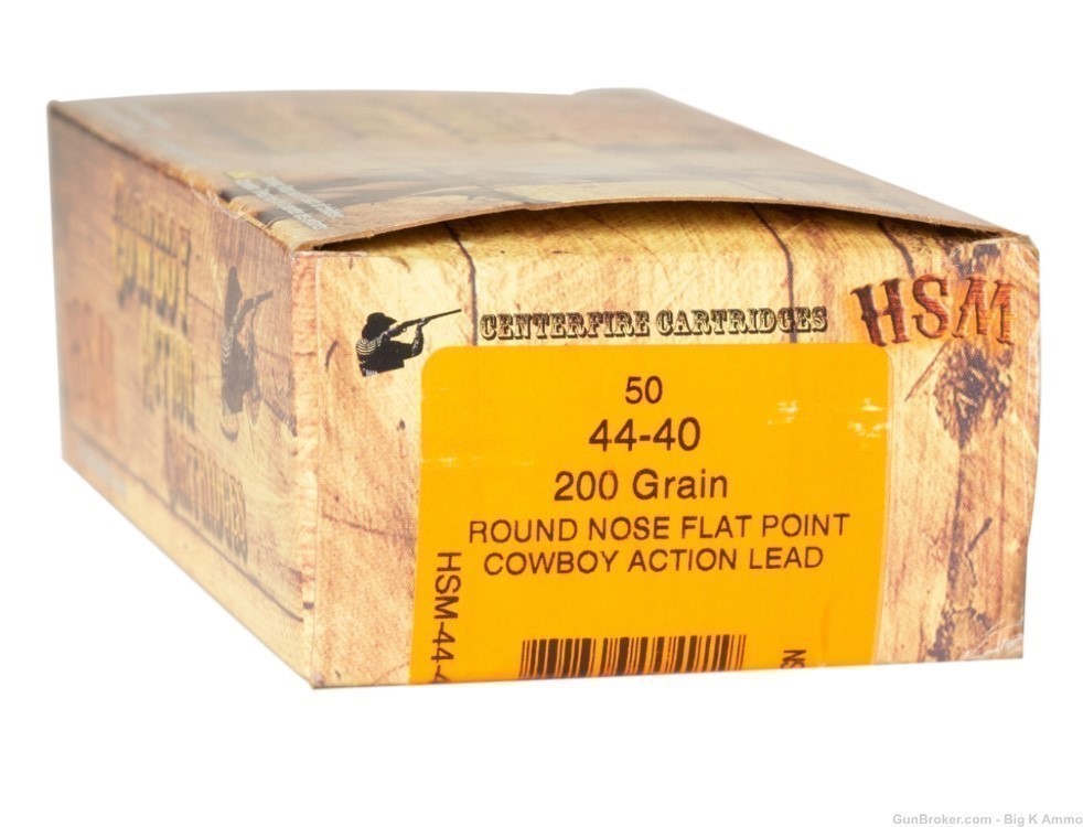HSM 44-40 WIN 200 grain 50 ROUNDS Cowboy action lead no cc fees-img-0