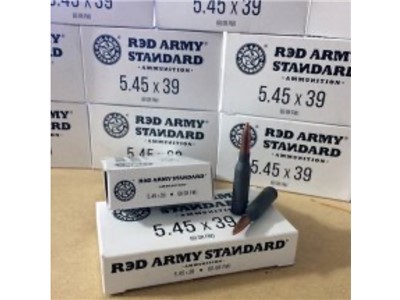 5.45 x 39mm AK74 Red Army Standard Ammo 60 Grain 100 Rounds FMJ   