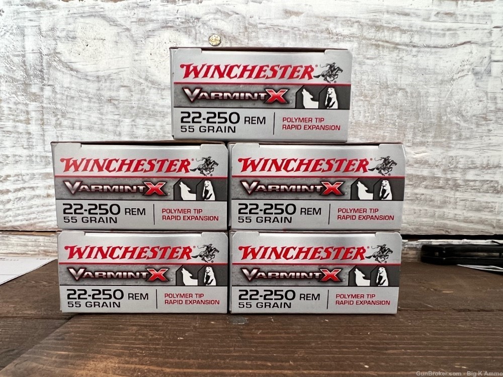 Winchester Varmint X 22-250 Rem 55Gr 100 Rounds 55 grain-img-0