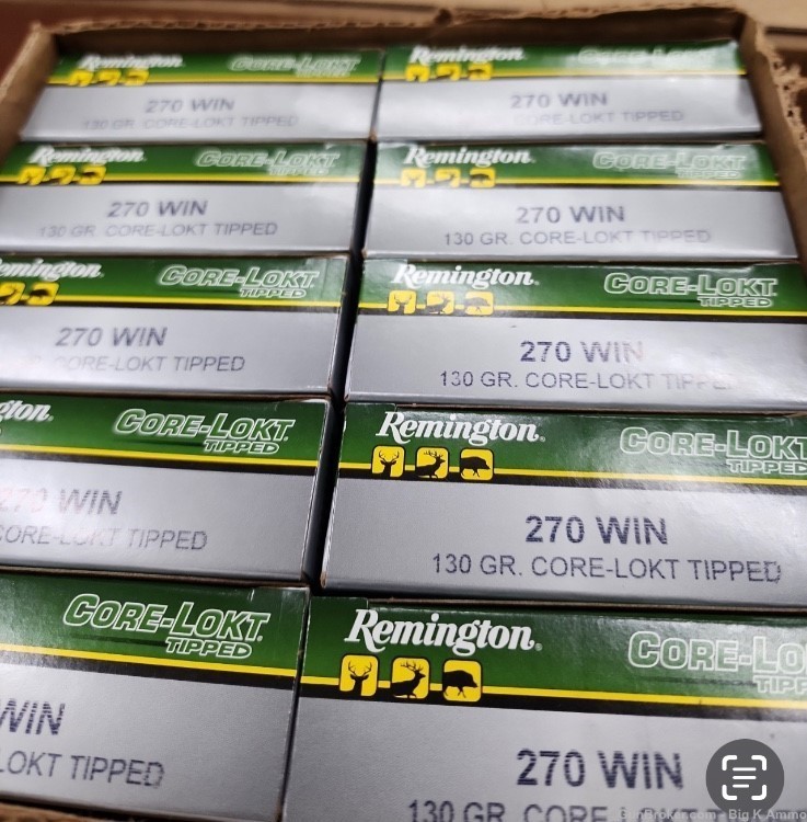 270 win core-lokt tipped 270 Winchester 130 grain 200 Rds No CC FEES-img-0
