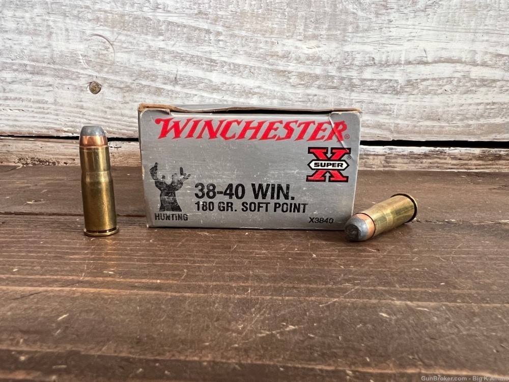 .38-40 Win lever rifle ammo 38-40 WCF 180 grain soft point 50 Rds NoCCFee-img-0
