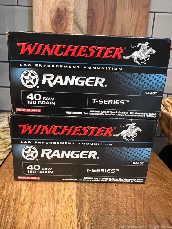 40S&W Winchester Ranger Talon .40 S&W 180gr JHP T-Series 100 Rds NoCCFees-img-0