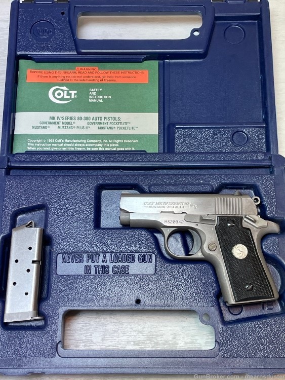 Colt Mustang 380 ACP Stainless As New H169-img-0