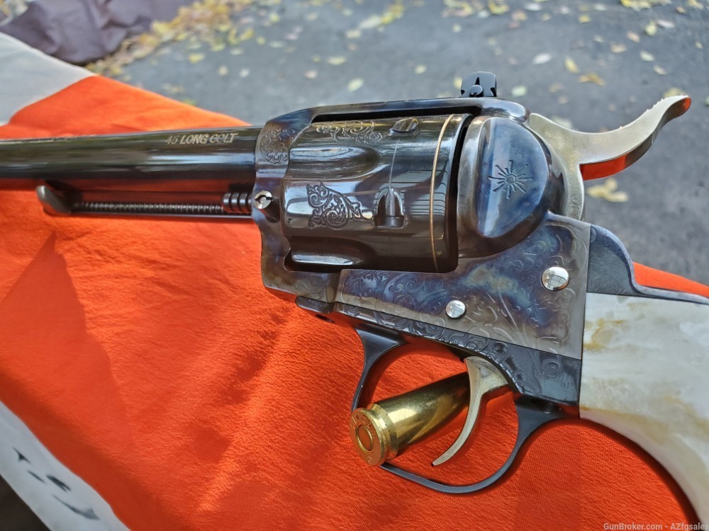 Gary Reeder Ruger Old Vaquero .45 Colt Custom Engraved Single Action Revolv-img-0