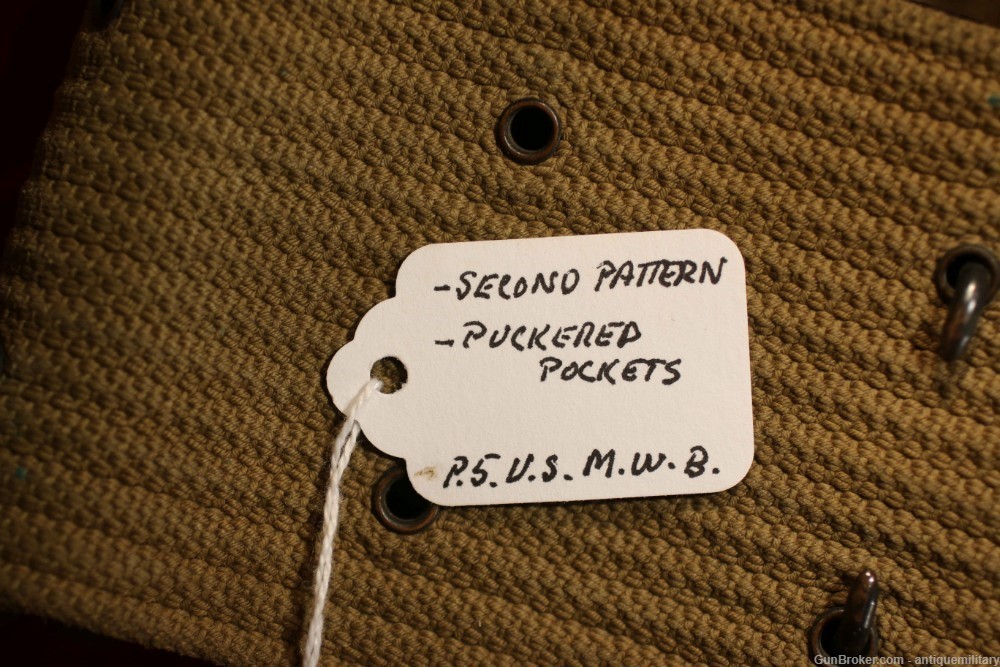 US Pre WW1 M1903 Cavalry Belt - Rare Dual Puckered Pockets - W/Saber Hanger-img-16