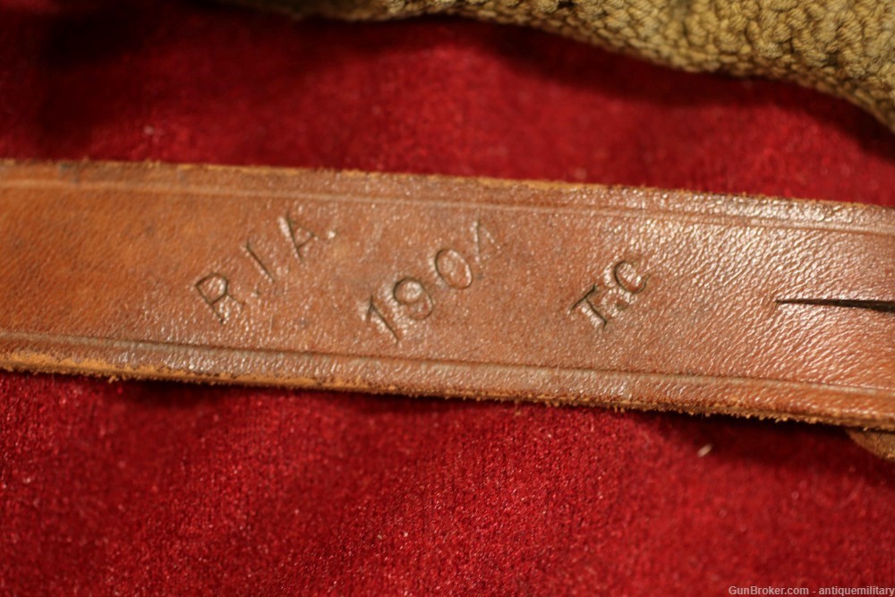 US Pre WW1 M1903 Cavalry Belt - Rare Dual Puckered Pockets - W/Saber Hanger-img-5