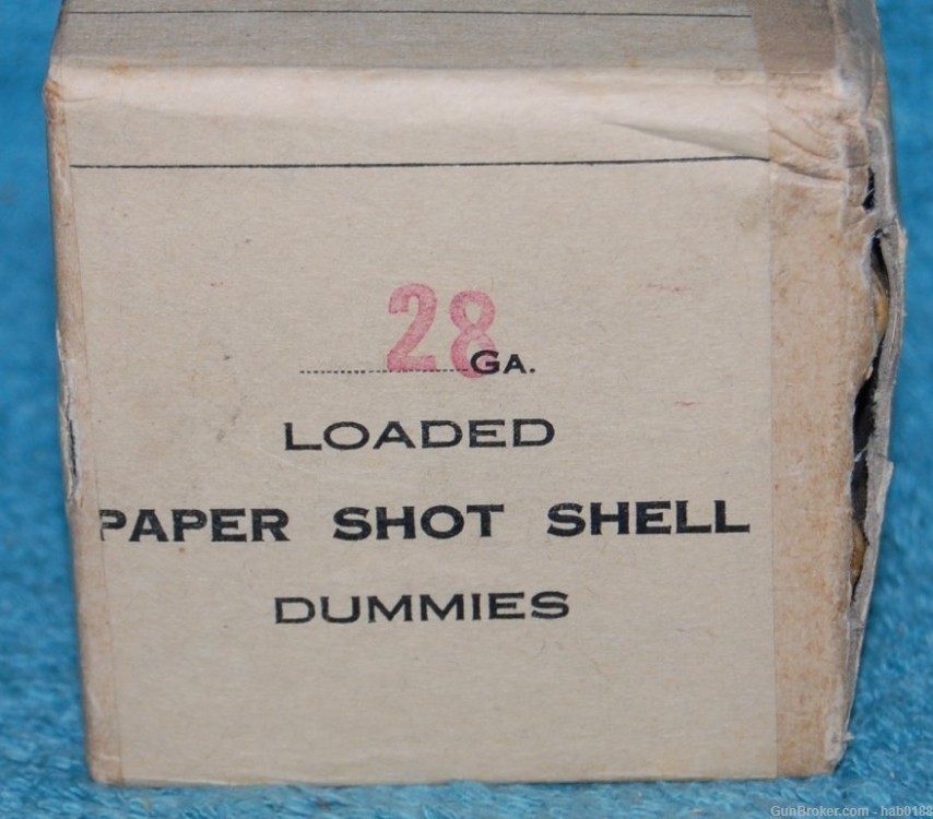 Vintage Sealed 2 Piece Box Winchester Dummies 28 Gauge Paper Shotgun Shells-img-0