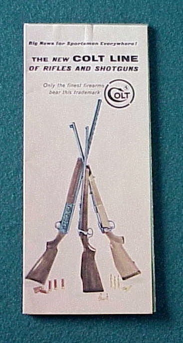 Rare Colt Coltsman Rifles & Shotguns Flyer 1962-img-0