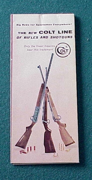 Rare Colt Coltsman Rifles & Shotguns Flyer 1962-img-1